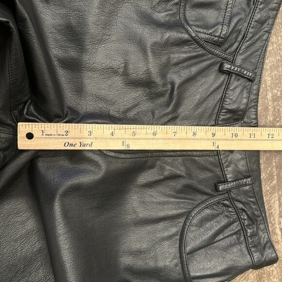 Express Women's High Waisted Leather Pants Black Size 7/8 - Picture 4 of 7